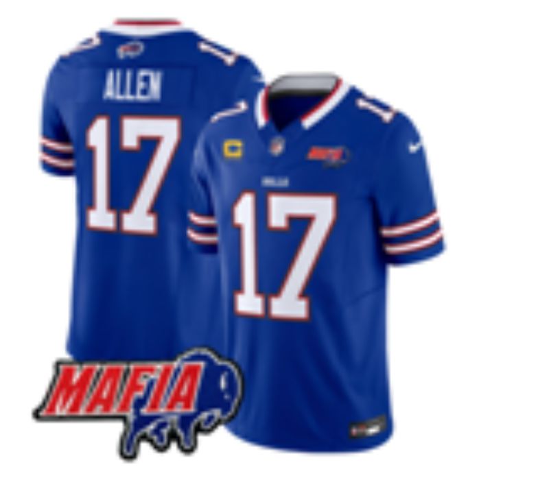 Men Buffalo Bills #17 Allen blue Nike 2025 Limited NFL Jersey style 0032